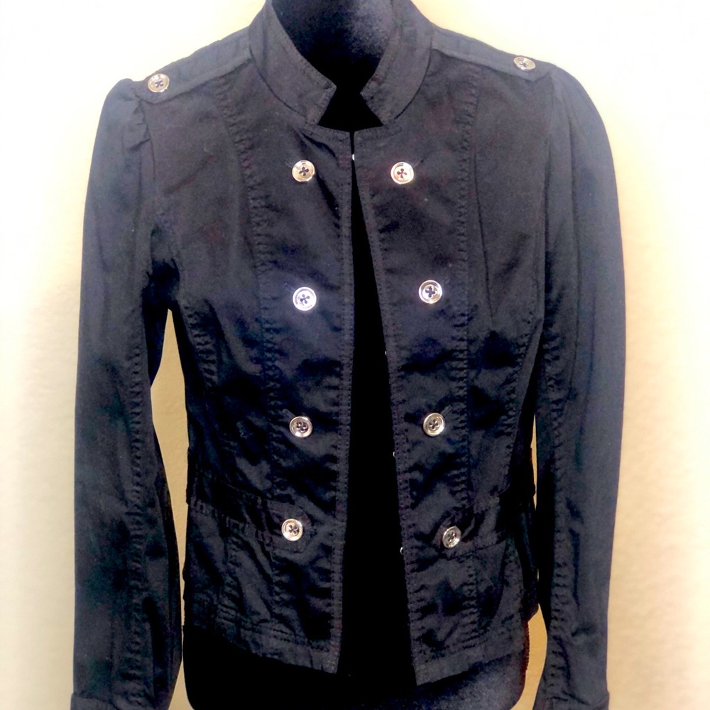 Black military style blazer